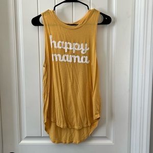 Yellow Happy Mama tank